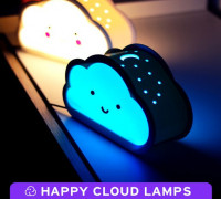 Happy Cloud Lamps - With Casting Shadow Effect 3D model
