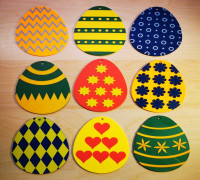 Easter eggs wall decoration (two colors) 3D model