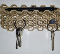 Honey comb key hanger 3D model