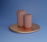 Minimalistic Roll vase 3D model