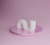 Minimalistic Pipe vase 3D model