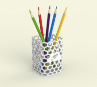 Honeycomb Pencil Holder 3D model