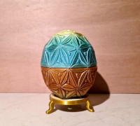 Flower egg with stand 3D model