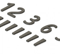 Clock numbers 3D model