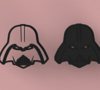 Darth Vader Cookie Cutter 3D model