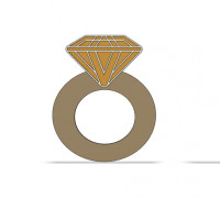 Wedding ring cookie cutters 3D model