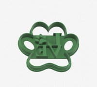 Love cat cookie cutters 3D model