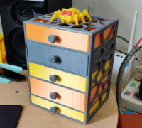 Voronoi Pattern mini Desktop Drawers 3D model