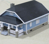 HO Scale Bungalow 3D model