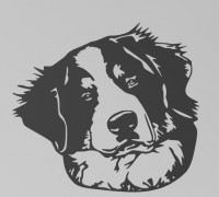 Wall art - Bernese Mountain Dog 3D model