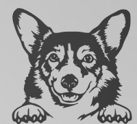 Wall art - corgi 3D model