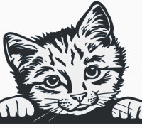 Wall art - cat 3D model