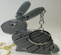 Flexi Rabbit Keychain 3D model