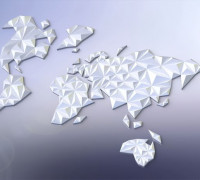 World map 3D model