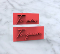 Italic Phrase Stamp Set 3D model