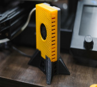 Parametric Raspberry Pi 4B Case (30mm fan) with vertical stand 3D model
