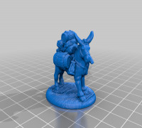 Pack Mule - Tabletop Miniature (FDM friendly) 3D model