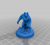  Werewolf - Tabletop Miniature (FDM friendly) 3D model