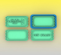 COOKIE CUTTER SET -TICKET 3D model