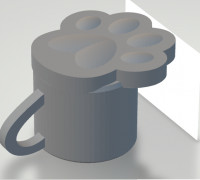 cat's paw cup 3D model