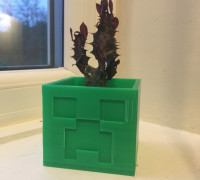 Minecraft Creeper Planter / Pot 3D model