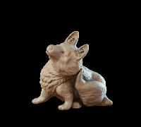 Corgi - scratching 3D model