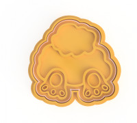 EASTER BUNNY BOOTY MODEL / RABBIT COOKIE CUTTER 3D model