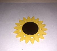 sunflower car charm 3D model