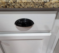 Cup kitchen drawer handle - single bolt 3D model