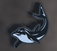 Dolphin" lamp 3D model
