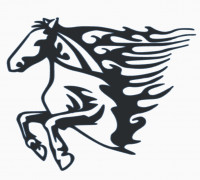 2D Flame Horse 3D model