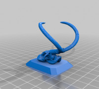 Wolley mammoth skull hook 3D model
