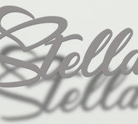Name Stella with heart 3D model