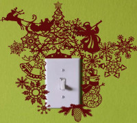 Christmas wall switch 3D model
