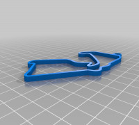 f1 track keychain - Silverstone (UK) 3D model