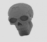 Kapala Carved skull 3D model