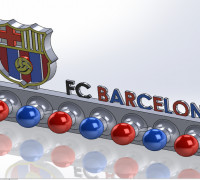 FC BARCELONA COAT RACK 3D model