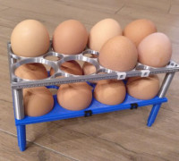Stackable egg holder / egg box with date indicator 3D model