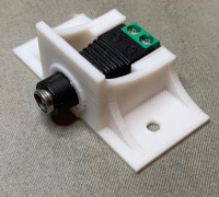 Jack plug adapter anchor block - single, double and triple. 3D model