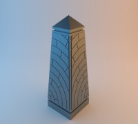Structured wargaming obelisk 3D model