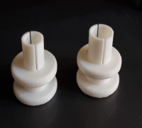 Parametric Replacement Shower Curtain Bar Plugs 3D model