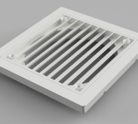 Ventilation grilles square 3D model