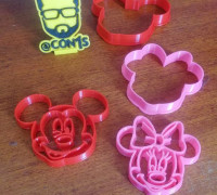 Mickey Minnie Cookie Cutters 3D model