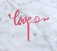 Topper cake love 3D model