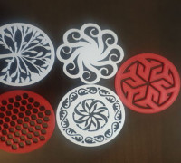 Cool coffee coasters 3D model