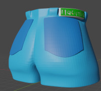 Shorts Matte 3D model
