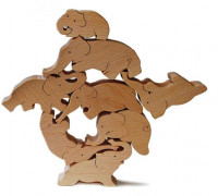 Elephants puzzle 3D model