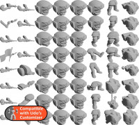 Normal Soldiers - Remixed for Udo's Customizer 3D model