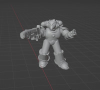 Oldhammer style plasma warrior 3D model