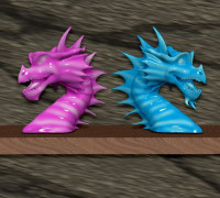 dragon flower pots 3D model